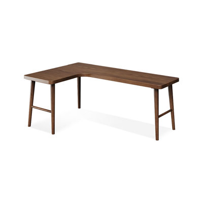Walnut L-Shaped Solid Wood desk