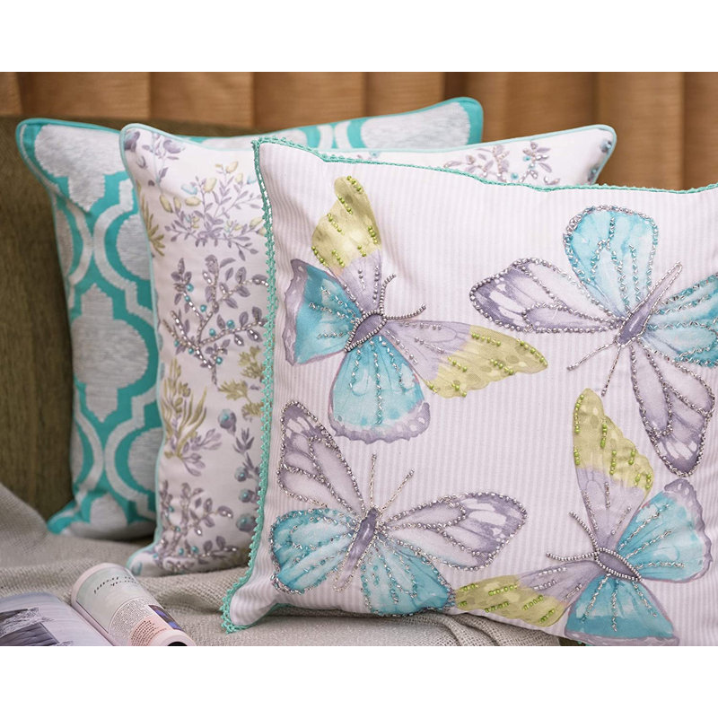 Square Cushion Cover, Golden Red