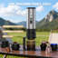 Machine à espresso électrique portative RAINBEAN, cafetière de voyage 2-en-1 pour capsules moulues / NS & DG, machine à espresso auto chauffante pour camping, véhicule récréatif, randonnée, bureau