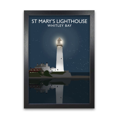 St Mary's Lighthouse Whitley Bay At Night 1 Piece Wall Art