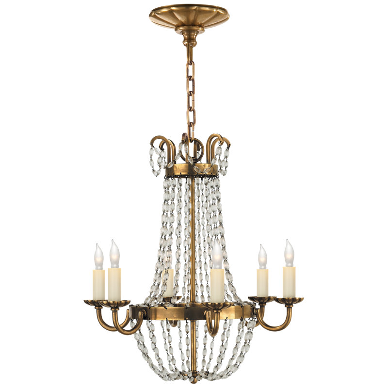 Chapman & Myers Petite Paris Flea Market Chandelier, Antique-Burnished Brass