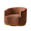 Fauteuil demi-tonneau pivotant avec dossier ergonomique et pieds en bois massif Merry-120336963