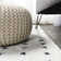 Pele Modern Geometric Dot Shag White/Gray Rug