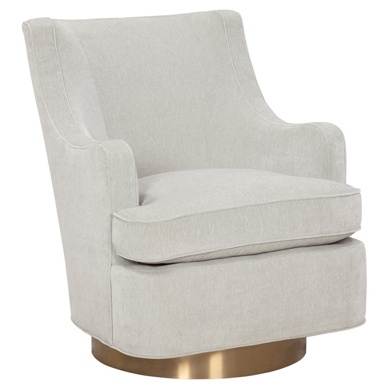 Libby Langdon Swivel Barrel Chair, Sand (9508 05), Walnut