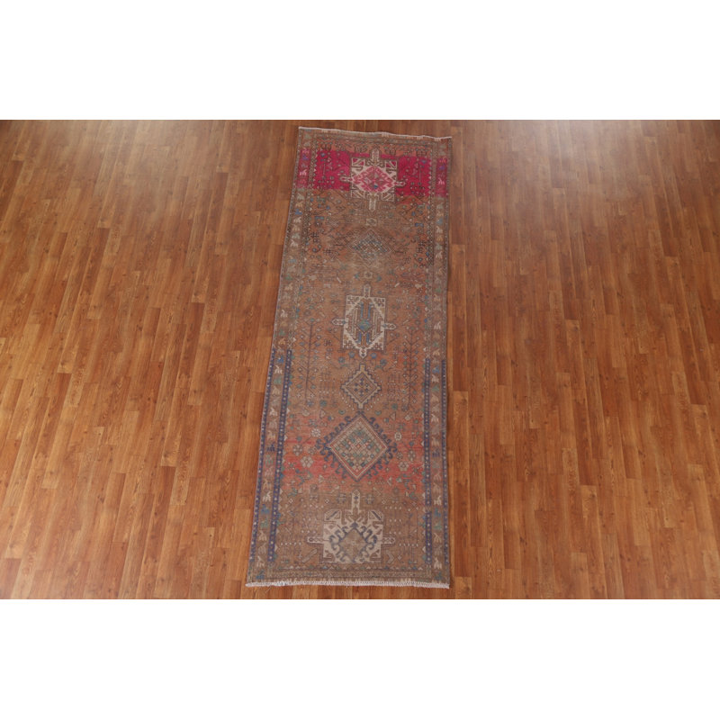 Tapis de couloir persistant surteint teinté Heriz 3X10