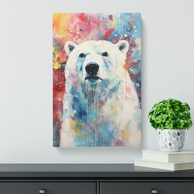 Polar Bear Abstract No.4 - Wrapped Canvas