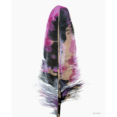 Feather IV by Alexander NikAnpour - Floater Frame Painting on Canvas