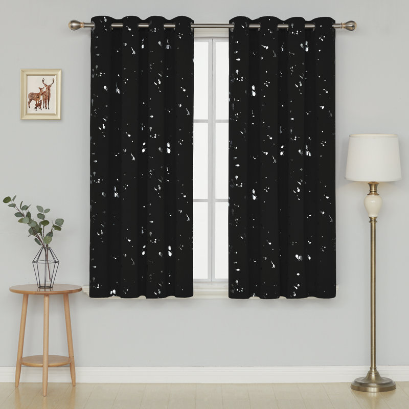 Siskiyou Room Darkening Curtain Pair, 52" W x 84" L, Black
