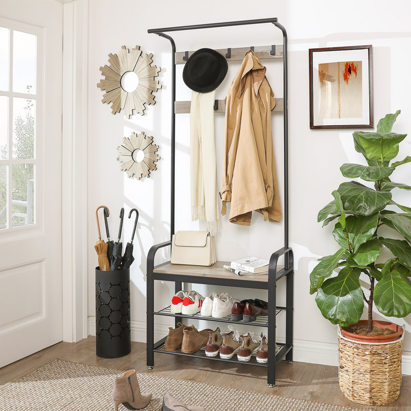 Addey Freestanding Coat Rack, Greige
