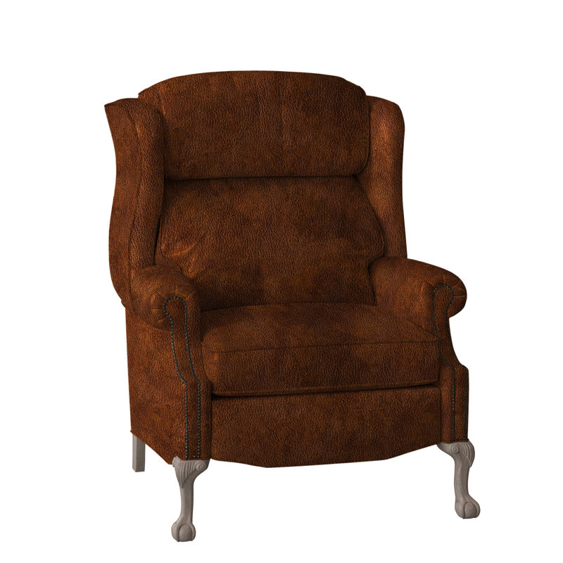 Fauteuil inclinable en cuir Maxwell, Cuir véritable cacao d'Anilina, Pierre, Manuel