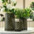Bronze Set of 3 Metal Hurricane Candle Lanterns