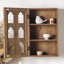 Bois massif + panneau de fibres à densité moyenne fixé au mur 2 tablettes, présentoir à décor moderne pour chambre à coucher, salle de bain, cuisine, salon-132691535