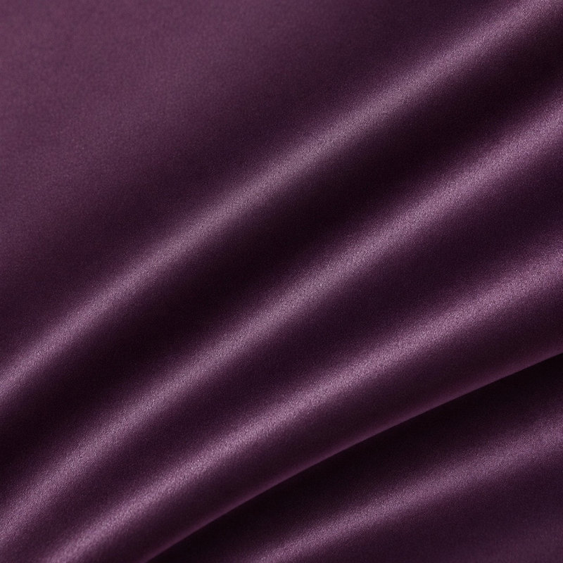 Mason Fabric | Double Width Solid Satin Faux Silk Fabric | Drapery & Curtain Fabric and Table Linen Fabric, Plum