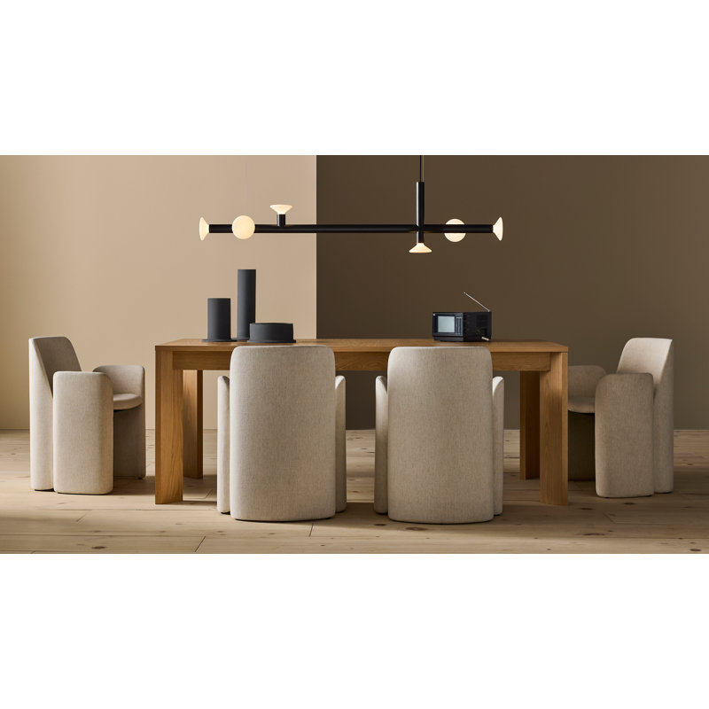 Parentheses Upholstered Arm Chair, Polyester Blend Moss