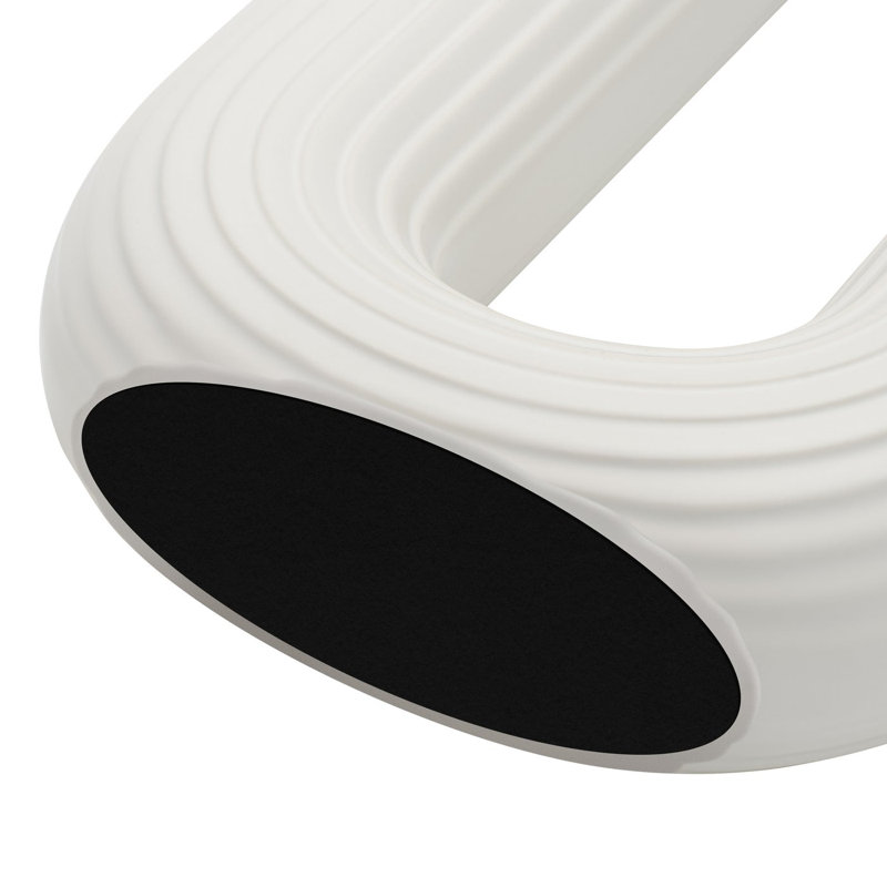 Vase rectangulaire en céramique 13 po Halo, Blanc