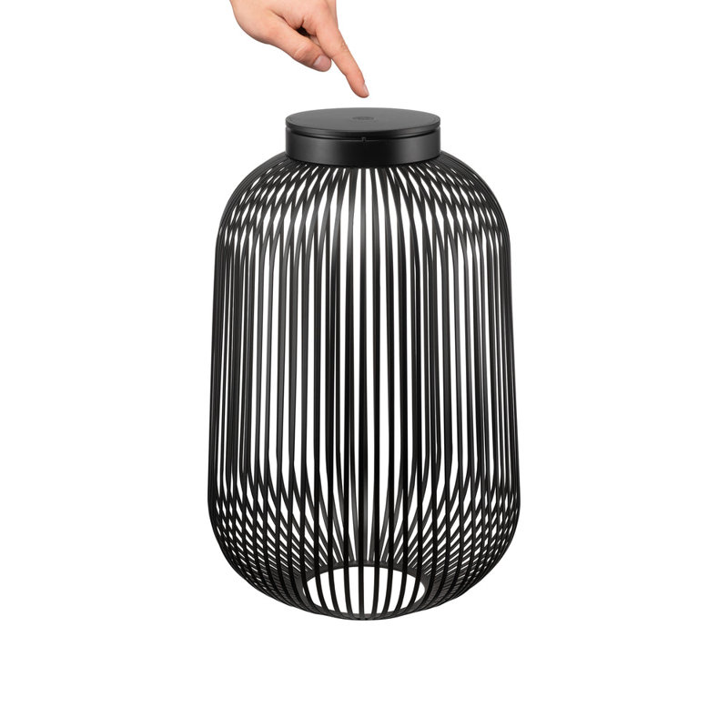 LITO Mobile Rechargeable LED Lantern - Large, 4.7" H x 5.3" W x 5.3" D, Black