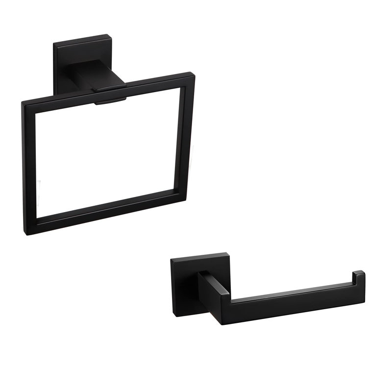 2 - Piece Bathroom Hardware Set, Matte Black