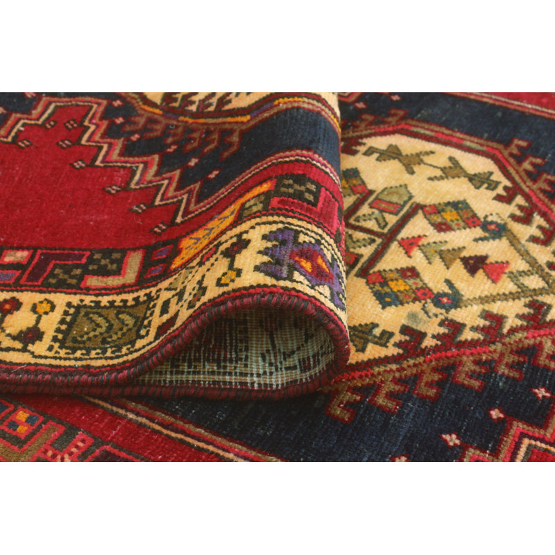 One-of-a-Kind 3'2" X 10' 1980s Runner Wool Area Rug in