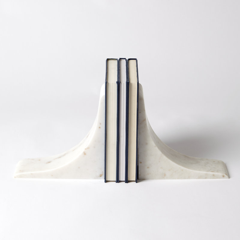 Sleek Bookend-White