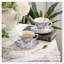 Ensemble de tasses à thé et soucoupes en porcelaine tendre