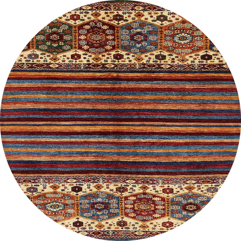 16 - Tapis abstrait 599, Rond 8 pi