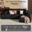 Canapé en L 108 po moderne, canapé modulaire rembourré avec coussin, canapé-lit à combinaison libre pour le salon, canapé à compression dans une boîte et aucun assemblage requis-538353754-542252939