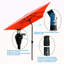 Parasol imperméable d'extérieur 6 x 9 pi avec manivelle et bouton poussoir inclinable sans rabat pour le jardin-572062787