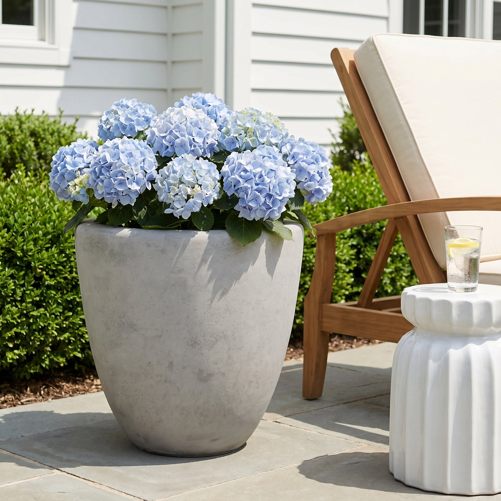 22 in. Jug Planter - Natural Finish - Grey