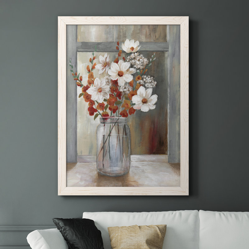 Peinture automnale - Peinture sur toile encadrée, Blanc, H 37,5 po x l 27,5 po x P 1 po