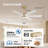 60/72 Inch 6-blade Modern Solid Wood Ceiling Fan With Light And Remote, High Cfm Large Airflow Ceiling Fan, Quiet Reversible Dc Motor, Indoor Outdoor Fan For Porch Gazebo Living Room Kitchen Garage-1099215068-1088663417-1088663422