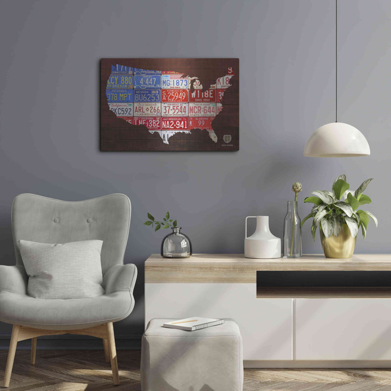 «USA Flag Map» par Design Turnpike, H 16 po x l 24 po