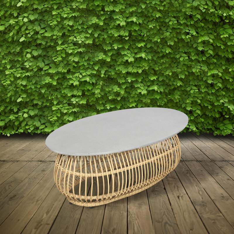 Addalyn Oval Metal Outdoor Coffee Table , 47.24'' in. W 25.59'' in. D