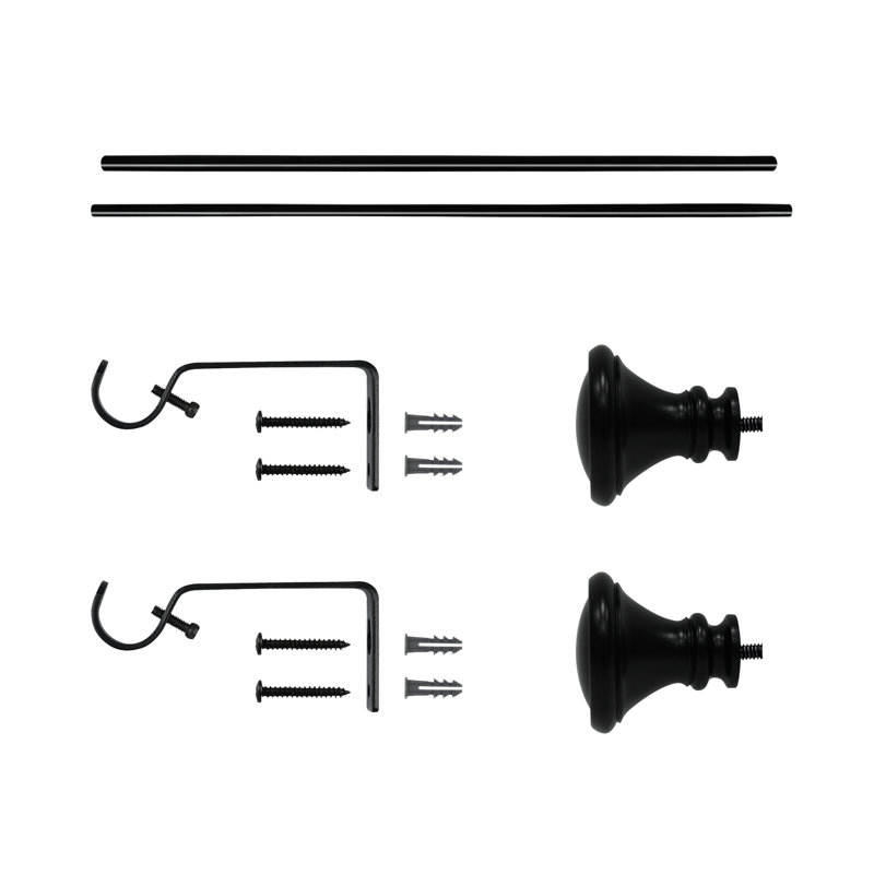 Fer réglable Taouk 0,75 po, Noir, H 2,72 po x l 53,72 po x P 2,72 po