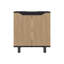 Armoire sous le lavabo avec deux portes et tablettes de rangement intérieures, arrière découpé, rangement de salle de bain moderne autoportant de 22 po de largeur, noir, chêne naturel-1486083343