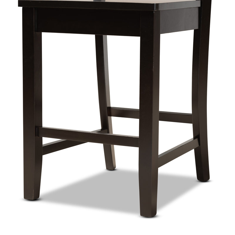 Solid Wood Counter Stool, Black