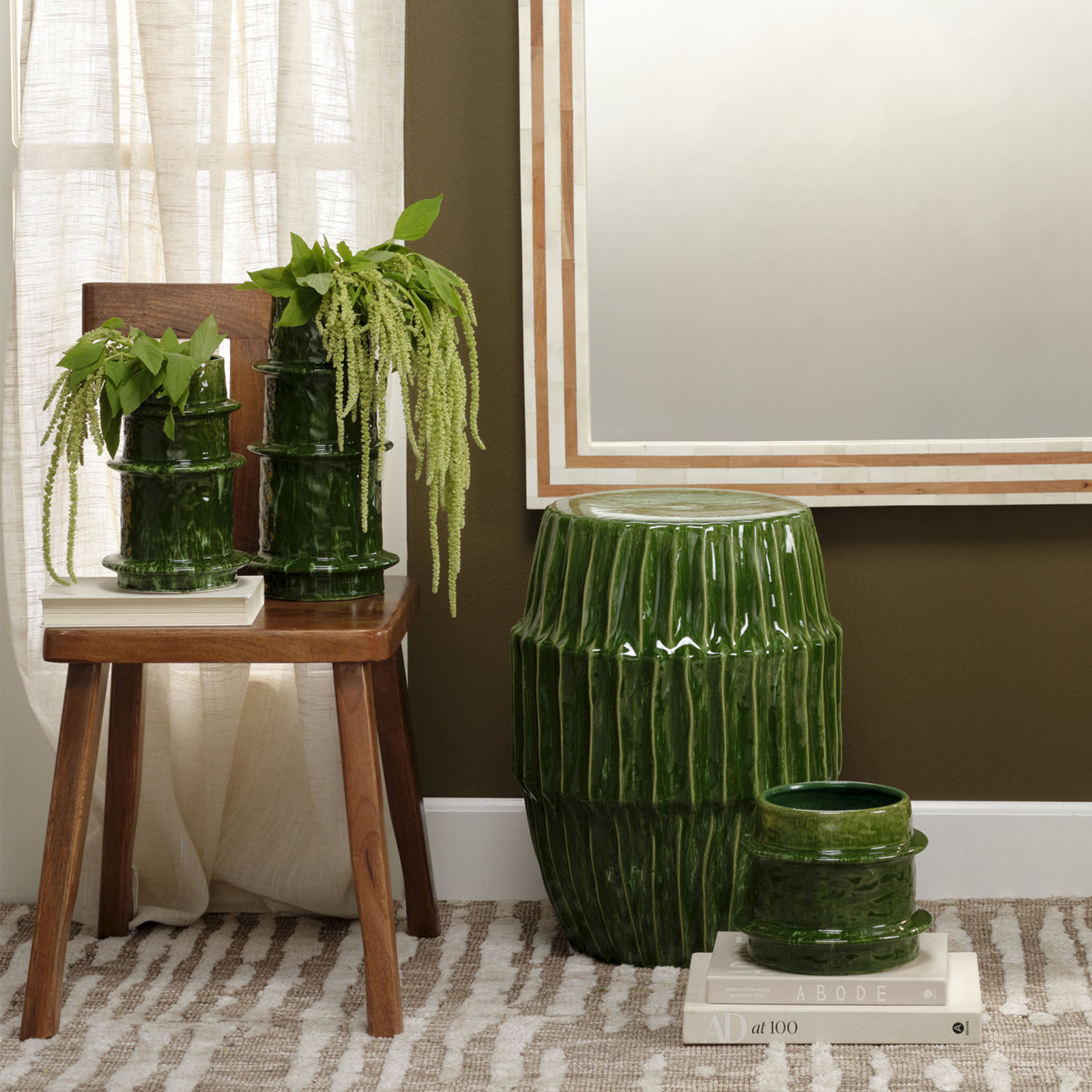 Waneka End Table, Green