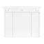 Rangement mural de luxe pour salle de bain 35,51 po x 6,96 po 28,4 po blanc, polyvalente de haute qualité, tablettes réglables, charnières à fermeture douce, tablette à hauteur, poignée en métal argenté, armoire à miroir moderne,
