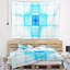 Tapisserie pare-soleil à infrarouges abstract blue-28495002
