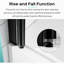Porte de salle de bain pivotante 34 po x 58 po, verre trempé, noir mat, douche de baignoire en verre transparent épais de 6 mm 34 po x 58 po, imperméable, facile à installer