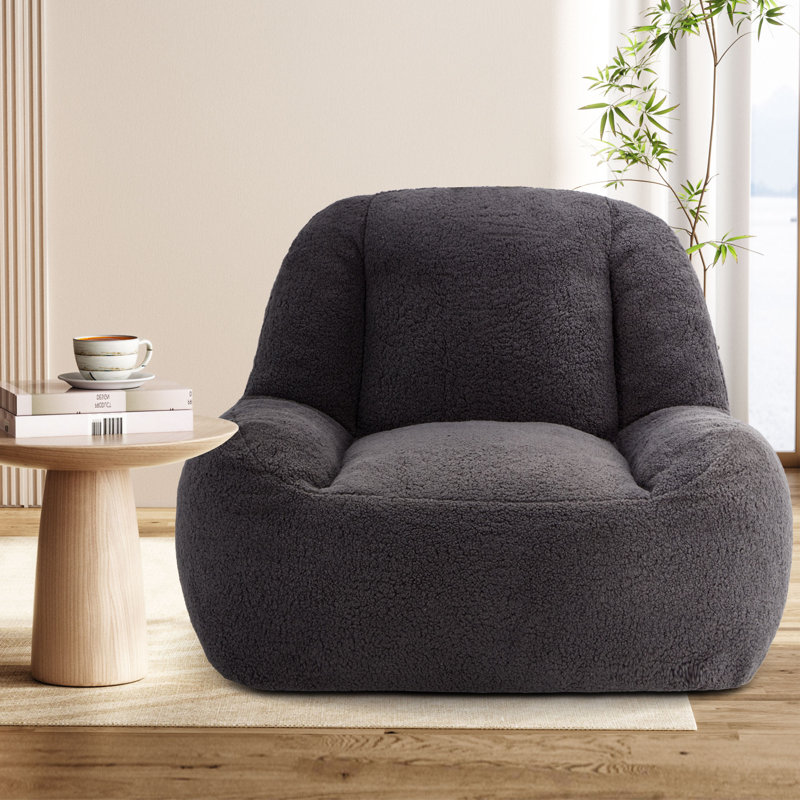 Chaise rembourrée 40 po, Boucle gris