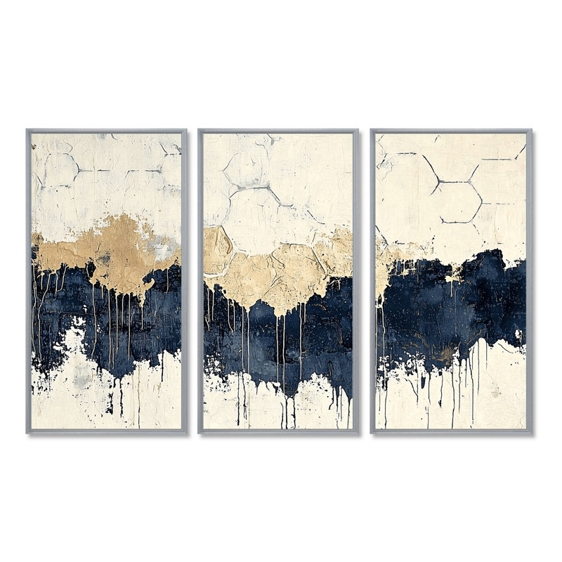 «Abstract Geometric Forest Landscape» - ensemble de reproductions d'art mural abstrait géométrique, H 28 po x l 36 po