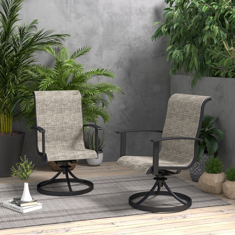 Errik Patio Dining Armchair, Coffee