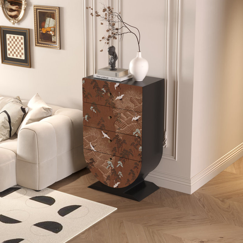 Commode d'appoint de rangement moderne à quatre tiroirs