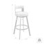Tabouret de bar à hauteur de comptoir en acier inoxydable et pivotant Kevontae-454235634-454235637
