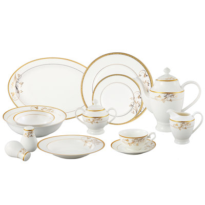 Piece Porcelain China Dinnerware Set - Service for 8