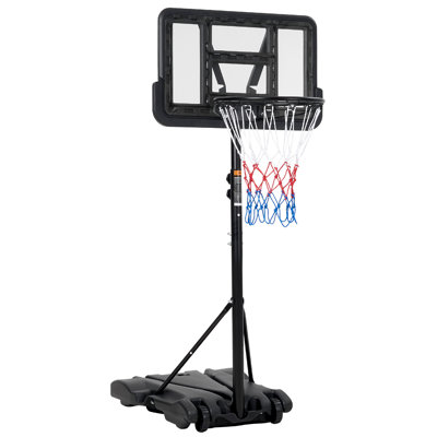 Height Adjustable 5-7ft Basketball Hoop, Outdoor Portable Basketball Goal System