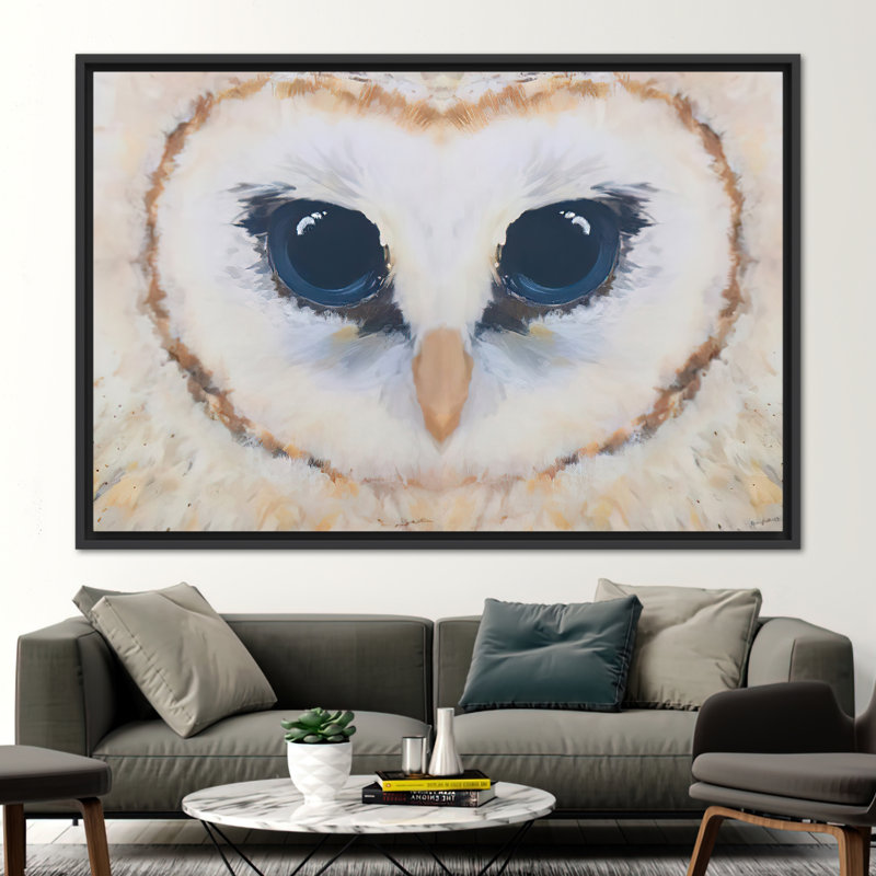 Owl Painting, Animal Poster, Modern Owl Art, Abstract Printed, Owl Art Canvas, Owl Lover Gift Artwork, Abstract Owl Art,