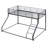 Metal Floor Bunk Bed, Twin XL over Queen, Sturdy Steel Frame, Space-Saving Contemporary Design