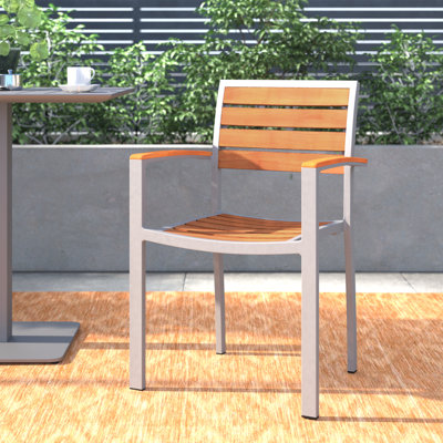Largo Stacking Teak Restaurant Patio Dining Chair