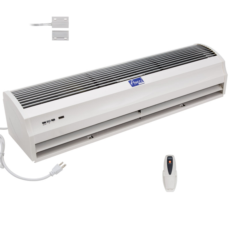 Awoco 48" White Powder-Coated Metal Slimline Air Curtain